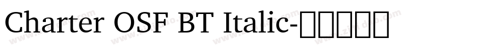 Charter OSF BT Italic字体转换